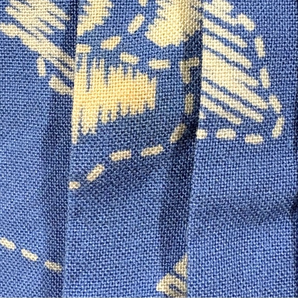 Plus Size Floral Peasant Blouse 3X Boho Tunic Top Blue White Rayon Fall Layering - Picture 9 of 9